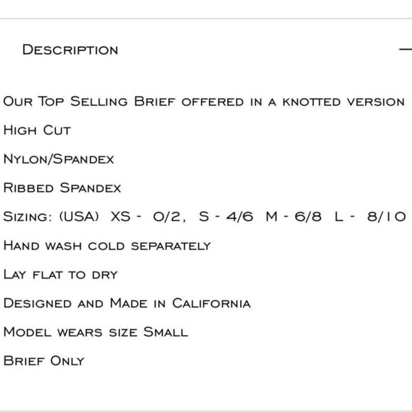 NWT Minimale Animale The Knotted Bandit Brief - Dark Seas Black Size L (US 8/10) - Picture 7 of 9